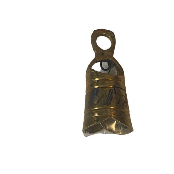 Small Engraved Brass Etched Bell 2" tall 15/16" diameter - Picture 3 of 8